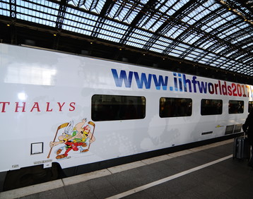 Thalys: Vollfolierung in den offiziellen Farben der 2017 IIHF Eishockey-WM